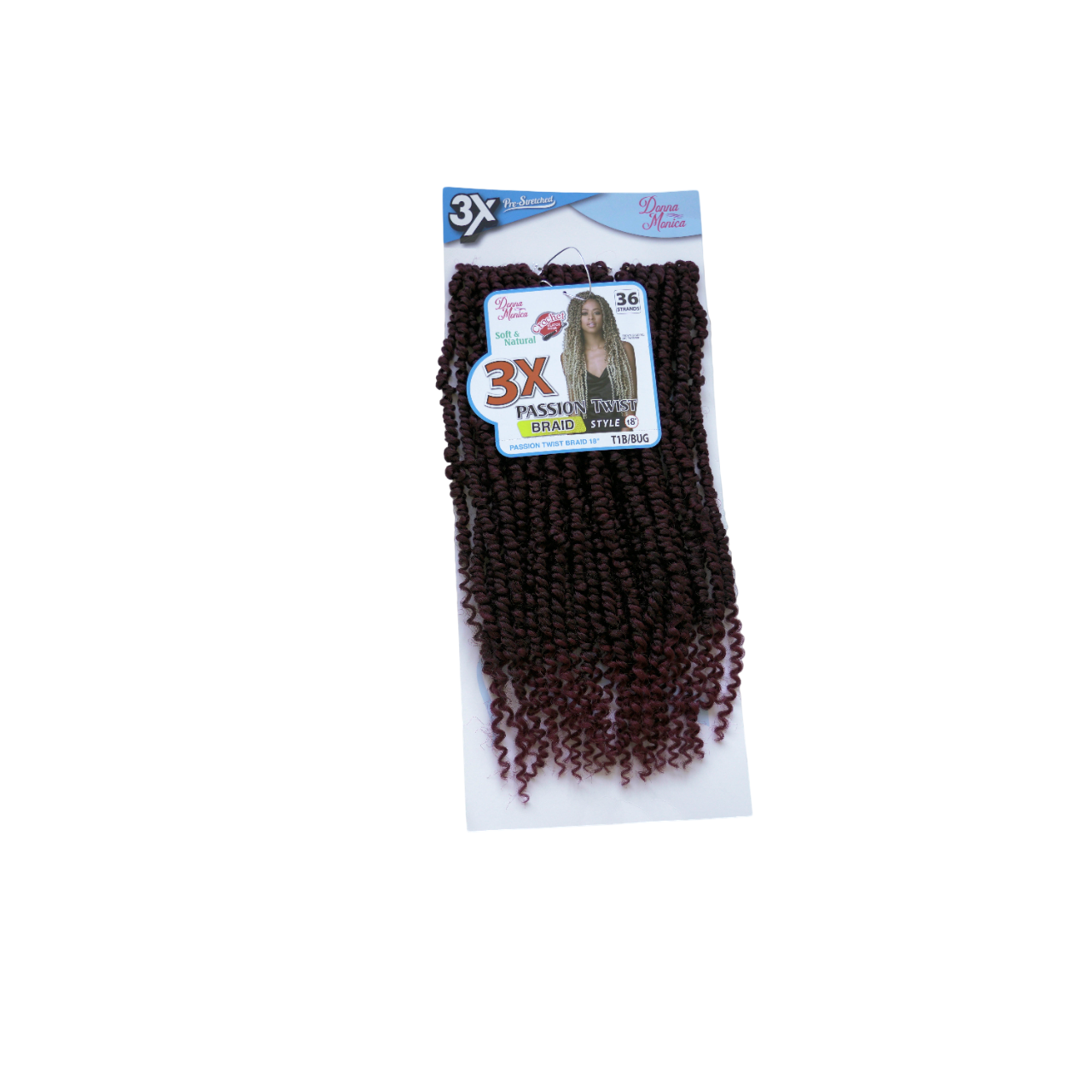 D.M PASSION TWIST BRAID 18'' 3X T1B/BUG